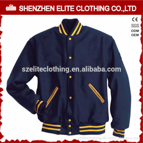 european style baseball leather sleeves high quality wool jackets for men